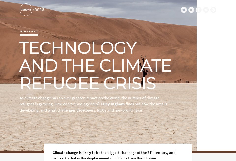 Technology and the Climate Refugee Crisis - Verdict Magazine | Issue 6 ...